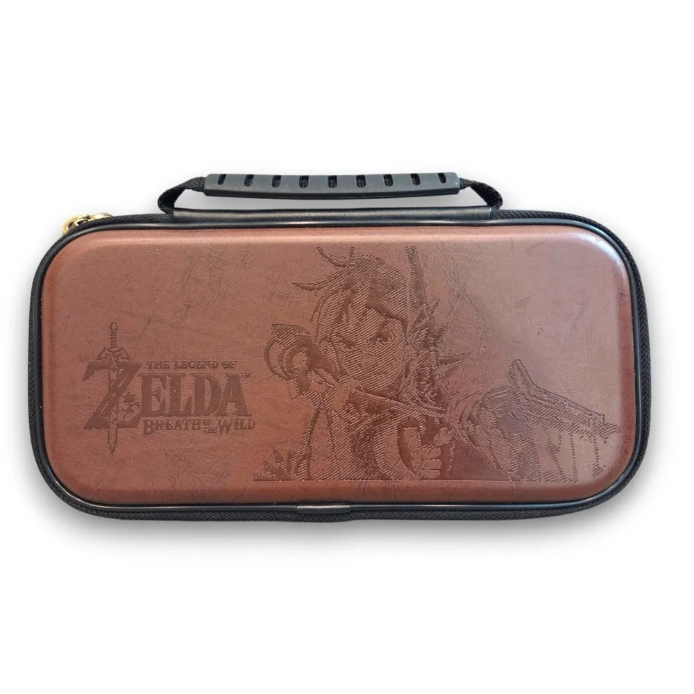 Licensed Nintendo Switch Deluxe Zelda Link Travel Case Faux Leather